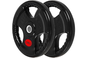 ALLinLIFE Discos Pesas, 2.5/5/7.5/10/15/20kg, Discos Mancuernas de Hierro Fundido Ø30/50mm, Antideslizante/Impermeable, Discos de Pesas Metálicas para Barras Olimpicos