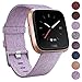 Price comparison product image CAVN Fitbit Versa Strap Woven, Replacement Strap Fitbit Versa for Women Men Quick Release Watch Strap with Adjustable Stainless Metal Clasp for Fitbit Versa Smart Watch,Lavender