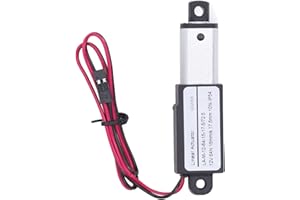 BEWINNER Mini Electric Linear Actuator 12V, 64N 15mm/s Small Linear Actuator with Mounting Brackets, IP54 Waterproof Motion Actuator for Home Automation (17.5mm)