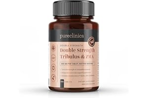 PURECLINICA Double Strength Tribulus and ZMA (909mg - 40% Saponins with Copper, Boron & Black Pepper) x 180 Tablets - 6 Months Supply
