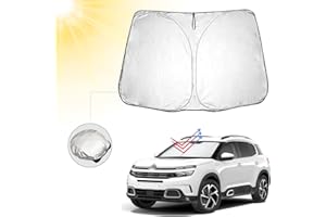 BIBIBO Pare-Soleil de Voiture pour Citroën C5 avec Protection UV, Compatible avec Citroën C5 Aircross SUV 2018-2024, Protection Contre la Chaleur de Voiture Contre Les Rayons UV, Pliable Pare-Brise