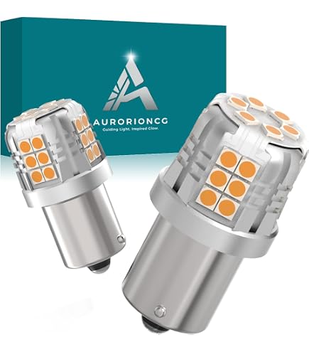 Ampoules LED BAU15S PY21W Pour Clignotants Voiture - Orange Anti-erreur CANBUS - 2800LM - Pack De 2 - 10
