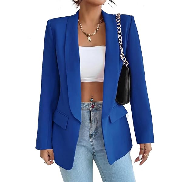 Blazer Femme élégant – Col à Revers, Manches Longues, Coupe Droite – Parfait Bureau Ou Sortie Décontractée