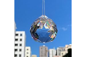 Toowood 40 Stück Sonnenfänger Kristall, 20mm Prisma Kristall, Kristalle zum Aufhängen, Fenster Ornament Handwerk Deko, Kronleuchter Anhänger, Lichtfänger Kugel für Zuhause und Handwerksprojekte