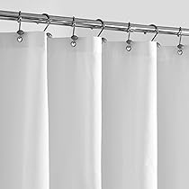 AooHome 72x66 Inch Short Shower Curtain Liner - Waterproof Fabric With Weighted Hem