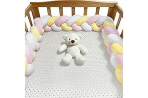 RZYW 100% Cotton Bed Set All Round Braided Protector for Room Decor Home, Bedroom Thick Soft Breathable Cushion Side Cushion Bed Guard Rail Surrounds Cushions,C5,150CM