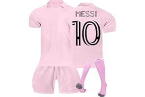 DUOROUPUTAO Maglie da Calcio per Adulti e Bambino, Numero 10 Completo Calcio con Calze, T-Shirt da Calcio e Pantaloncini Sportiva da Uomo Bambino