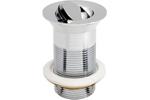 HOME STANDARD JT Pickfords | Flip Top Basin Waste - Chrome | Unslotted for A Basin with No Overflow