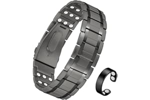 ‎CIGMAG Cigmag Magnetarmband Herren Armband Herren Ultrastarke Magnete Reines Titan verstellbar mit Entnahmewerkzeug und Geschenkbox (Grau)