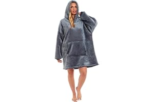 DAISY DREAMER Hooded Blanket Top Lounge Fleece Sherpa Original Blankets Sweatshirt Hoodie As Seen On TV Warm Soft Cozy One Size Fits All Men Women Girls Boys