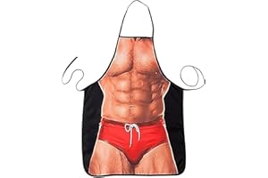 Icywink Delantal Divertido de Cocina para Hombre, Delantal Creativo, Delantal de Cocina Barbacoa,Regalo de Fiesta, Regalo Divertido, para Barbacoa, Fiesta, Novio o Novia