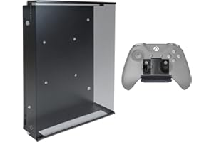 HIDEit Mounts X1X Pro Bundle, Wall Mount for Xbox One X and Controller, Steel Wall Mount for Xbox One X and One Rubber Dipped Controller Mount