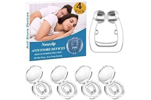 ZIKEE Magnetic Anti Snore Nose Clip (4 Pack)- Silicone Anti Snoring Nose Clip - Airing Snoring Device for Removal of Noise While Sleeping - Nasal Snore Clip for Better Sleep - Reusable Snore Aids