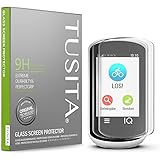 TUSITA [2-Pezzi Vetro Temperato Compatibile con Garmin Edge Explore, Explore 2 - Pellicola Protettiva con Durezza 9H Anti Imp