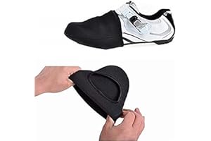 iPobie 1 Paar Fahrrad Shoecover, Radsport Zehen Überschuhe für Herren und Damen, Fahrradfußabdeckung Wasserabweisend Winddicht Überzieher für Radsport MTB Rennrad Schwarz