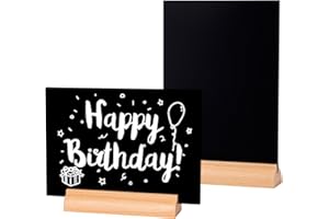 LELADY JEWELRY LELADY Letreros de Pizarra, 2 Piezas Pizarras con Soporte A3, Negra Mini Pizarra, Cartel Pizarra Pequeña, Tableros de Tiza con Soportes, Letreros Decorativos de Pizarra, Doble Cara