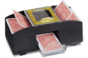 Monsterzeug Kartenmischmaschine elektrisch, Spielkarten Mischmaschine für 2 Decks, elektrischer Kartenmischer Kartenspiele, automatisches Kartenmischgerät für Diverse Karten
