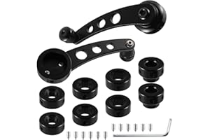 Wakauto Fensterkurbel Universal-Autofenster-Kurbel,Fensterkurbel Alu, Kurbel für Autotür-Fenster,Kurbelabzieher Fahrrad Set,n Kurbelgehäuse Splitter Werkzeug Autotüren