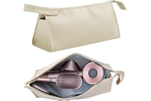 AOMHREK Podróżna torba do przechowywania suszarki do włosów, torba na suszarkę do włosów, torba podróżna z PU, kompatybilna z suszarką do włosów Dyson Supersonic, ochronna torba podróżna, organizer na