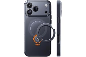 TOCOL för iPhone 18 Pro Skal med 360° Vridbart Stativ