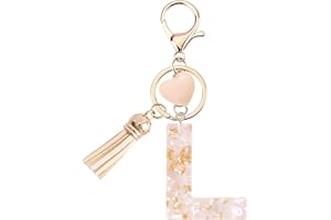 Vorysum Schlüsselanhänger Buchstabe Anhänger Marmor Harz Mit Anfangsbuchstaben Mädchen Schlüsselringe Herzförmig Personalisiert Frauen Keychain A-Z