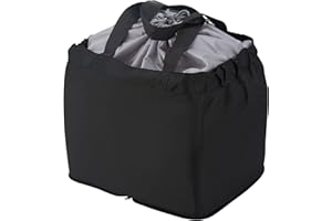 BOJLY Borsa Per la Spesa Pieghevole, 43L Tote di Grande Capacità, Borsa da Picnic Impermeabile, Borsa Termica Grande per Mantenere la Temperatura e la Freschezza Degli Alimenti, Nero