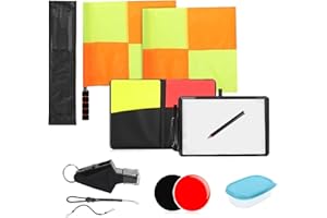 Liwein Ensemble de Cartes d'Arbitre de Football, Comprend Une pièce de Monnaie de Piquet, Un Jeu de Jeton de Vote de Patrouille et Un sifflet à lanière