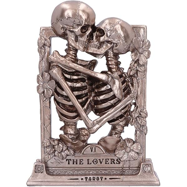 Collana Uomo Donna Con Ciondolo Teschio E Rosa Tarocchi, Argento 925, Gioiello Scheletro Per Halloween E San Valentino - 2
