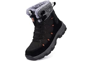 Unitysow Damskie buty zimowe, męskie, ciepłe buty śniegowe z podszewką, buty zimowe, outdoorowe, wodoszczelne, trekkingowe, buty trekkingowe, buty zimowe, rozm. 37-46