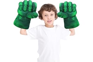 DDGOJUME Gant de Superhero, Enfants Gants de Peluche Doux Main Super Héros Poing Jouet, Superhero pour garçon Fille Noël Halloween Cadeau d'anniversaire