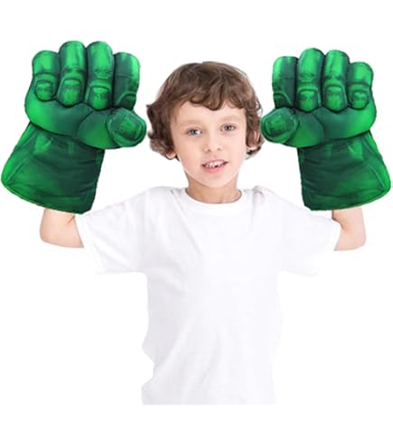Guanti Da Supereroe Hulk Per Bambini - Morbidi Guanti Verdi Per Cosplay E Giochi