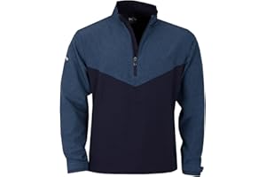 CALLAWAY APPAREL Callaway Golf Mens 2023 Heathered 1/4 Zip SwingTech Water Resistant Golf Wind Jacket