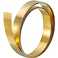 Sourcing Map Brass Sheet Roll, 0.3mm x 10mm x 1000mm, H62 Brass, Gold, For Crafts, Electrical Repairs, Grounding