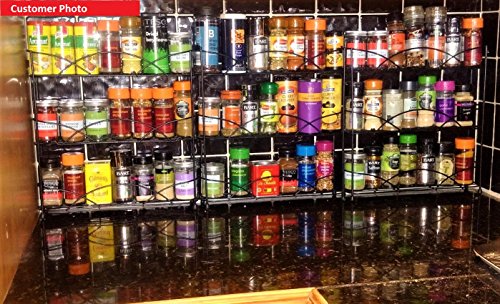 Kitchenista freistehender universeller Gewürz- und Kräuterständer, in den unterschiedlich große Dosen und Gewürzflaschen passen - 4