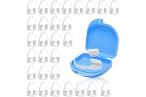 Wokyo Lot de 30 protège-dents de nuit universels en silicone pour grincement de dents (Type B, Transparent)