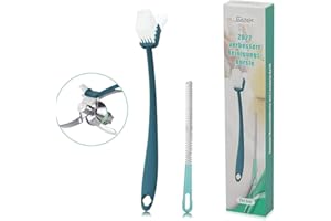 Eucteje 2er Messerbürste mit Langem Griff Reinigungsbürste verbessert Bürste Set kompatibel mit Thermomix TM5 TM6 TM31 und MCC ideal für Mixtopfmesser Mixtopf Mixer Töpfen (Dunkel Blau)