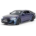 Sky Tech® Audi RS7 Sportback Car 1:32 Scale Model Car Exclusive Alloy Metal Pull Back Die-cast Diecast Metal Pullback Toy Openable Doors & Light Music Best Gifts Toys Kids【Colors as Per Stock】