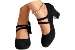 BASTWAHL Pumps Damen Breite Füße Schuhe - Elegant Absatzschuhe Kleiner mit Absatz Hochzeitsschuhe Sommer Tanzschuhe Bequem Damenschuhe Trachtenschuhe Für Riemchen Dirndl