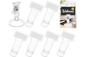 Parking Clip, Pare Brise en Plastique Clip, 6 Pièces Clip de Ticket Auto, Brise Voiture Ticket, Ticket Voiture Auto adhésif Clip, Porte Ticket Clip Adhésif, Avec Clip de Ventouse Rond en Plastique