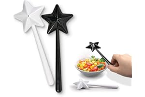 Ellxen 2 Stück Zauberstab Salz Und Pfefferstreuer,Gewürzstreuer,Gewürzstreuer mit Löchern für Tischdekoration,Hausküchenbedarf,Sternförmiger Zauberstab Gewürzstreuer Für Die Küche