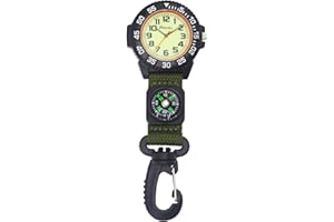 Ravel - Montre à Mousqueton en Nylon avec Boussole et Cadran Phosphorescent - Quartz Analogique - R1108