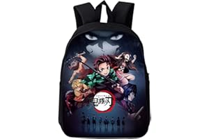 LGQHCE Demon Slayer Zaino per Bambini, Demon Slayer Scuola Satchel, Zaino da Viaggio Stampato in 3D Zaini Demon Slayer Impermeabile Zainetto, Backpack per Ragazzi Studenti (38 * 30 * 5cm)