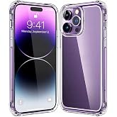 KZY İletişim Apple iPhone 14 Pro ile Uyumlu Kapak Kamera B&ouml;l&uuml;m&uuml; A&ccedil;ık Airbag Antishock K&ouml;şe Korumalı Şeffaf Silikon Kılıf