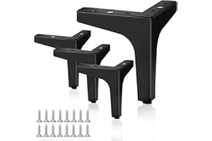GothicBride 4Pcs Piedini per Mobili Nero 10 cm Piedi per Mobili Triangolari in Metallo Gambe per Mobili per Armadio, Cassetti, Ottomane, Comodino(10 cm)