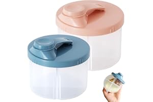 ORENVEX 2 Pack Formula Powder Pots – Portable & Leak-Proof Milk Powder Dispensers for Babies, Easy to Clean, Ideal for Travel