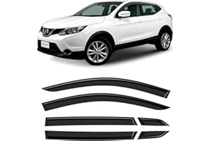 CLIM ART Lot de 6 deflecteur Voiture pour/Compatible avec Nissan Qashqai 2013-2021 SUV deflecteur d air, déflecteurs pour Auto, aériens