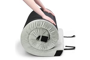 Willpo Memory Foam Camping Mattress Portable Sleeping Pad Floor Guest Bed Lightweight Outdoor Tent Mattress Removable Waterproof Cover Travel Bag