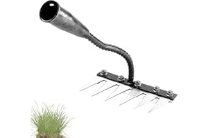 TENCIPEDA 5/6/7/8 Dents Rateau De DéSherbage avec Manche, Portable Rateau De DéSherbage Berthaus pour DéSherber/Ameublir/Semence (6 Dents)