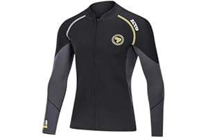ZCCO Traje de Neopreno 1.5mm/3mm Chaqueta con Cremallera - Chaqueta de Buceo de Manga Larga para Hombres y Mujeres para natación, Buceo con Tubo, Submarinismo y Surf