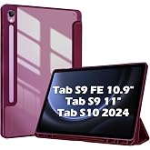 Samsung Galaxy Tab S9 FE / S9 11in&ccedil; ile uyumlu Kılıf Grafiti Şeffaf Kalem B&ouml;lmeli X710 X716 X718 X510 X516 M&uuml;rd&uuml;m